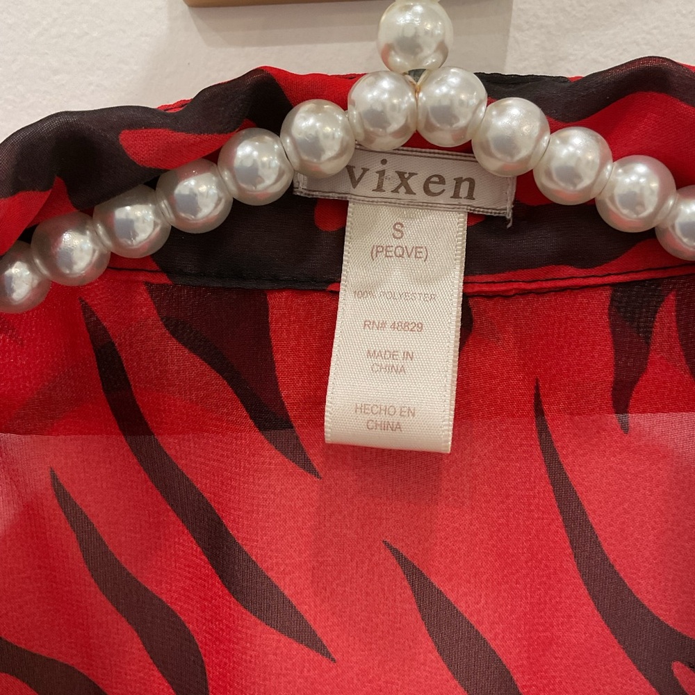 🔴VIXEN RUFFLED ZEBRA PRINT TOP🔴 - Picture 5 of 7